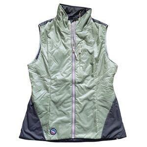 Big Agnes Women's Crystal Vest Sleeveless Full‎ Zip Puffer Olive Green